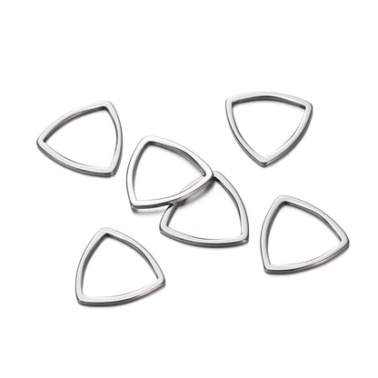 10 breloques géométriques creuses en acier inoxydable pour bijoux – Connecteurs de pendentif pour boucles d'oreilles, colliers et fabrication de bijoux