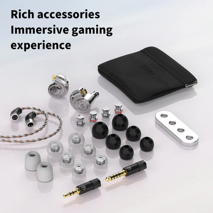 Écouteurs intra-auriculaires TRN Conch HiFi – IEM à transducteur dynamique DLC Diamond avec embouts de réglage interchangeables pour le jeu, la musique et les appareils Xiaomi