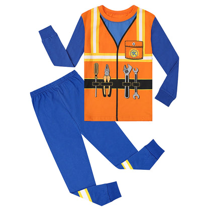 Boys Firefighter & Police Costume Set – Kids Carnival Cosplay Role-Play Outfit for Parties, Dress-Up & Fun Events