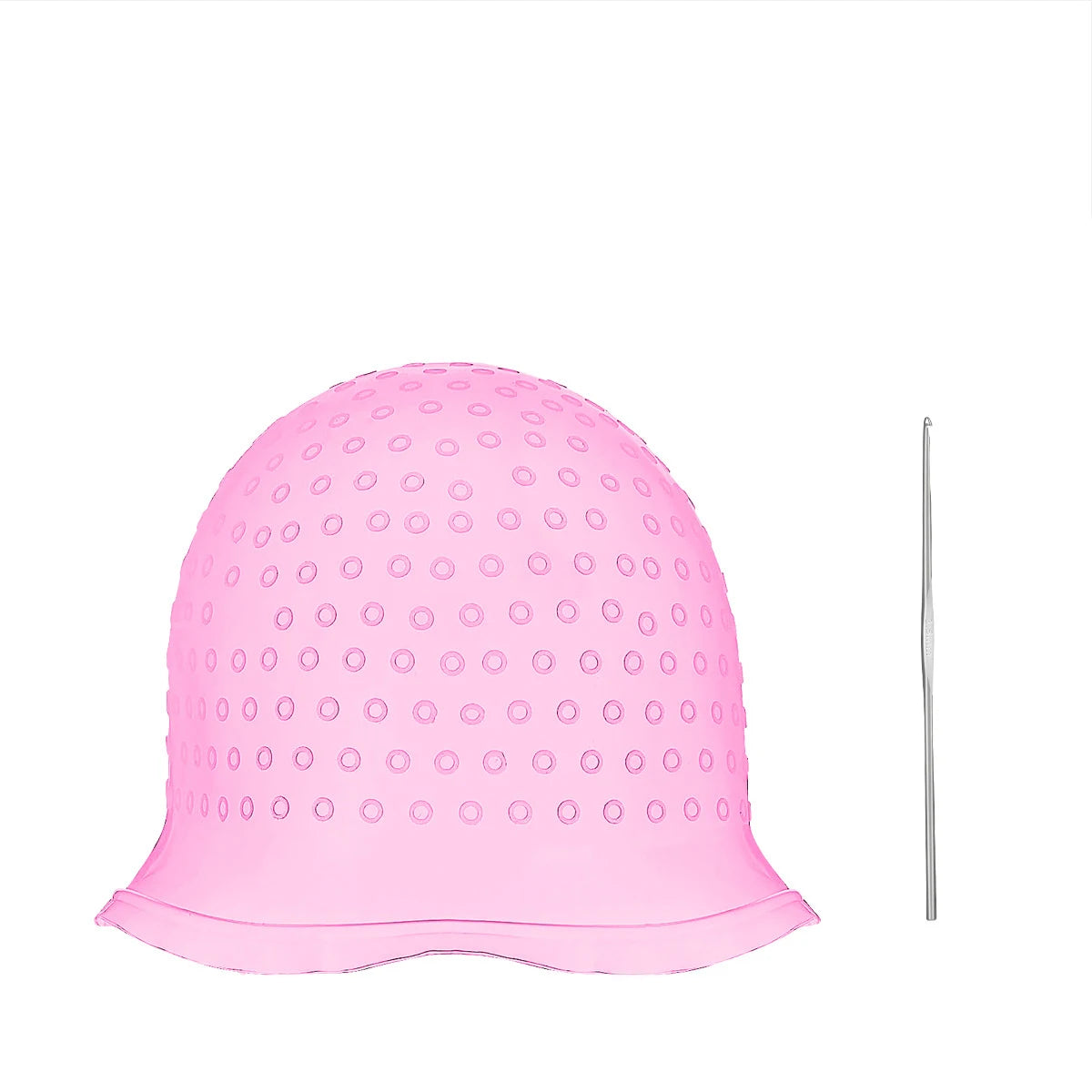 Silicone Hair Coloring Cap with Needle – Professional Highlighting & Hair Dyeing Cap for Salon Hairdressing, Reusable Hair Coloring Tool