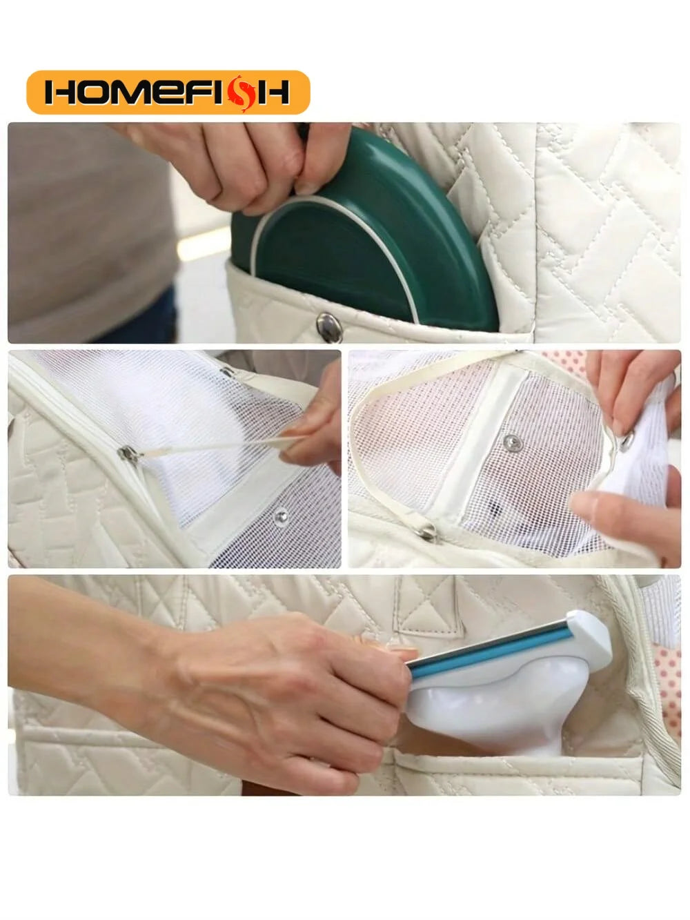 Escape-Proof Pet Carrier Tote Bag Large Capacity Breathable Portable Soft Travel Bag for Cats & Small Dogs