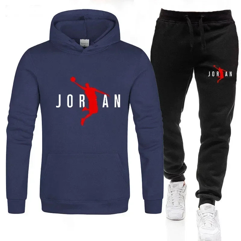 Ensemble de survêtement 2 pièces pour homme – Sweat à capuche et pantalon de jogging, tenue de sport décontractée, mode automne-hiver, tailles S-3XL
