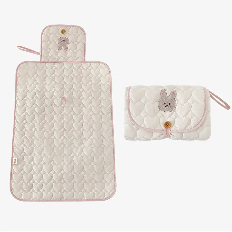 Matelas à Langer Pliable Imperméable – Tapis à Langer de Voyage Portable pour Nouveau-nés avec Design Respirant et Anti-fuites