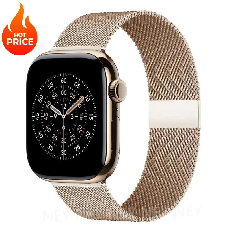 Milanese Loop Metal Band for Apple Watch – Compatible with Series 11, 10, 9, 8, 7, 6, 5, 4, SE & Ultra 2/3, 40–49mm
