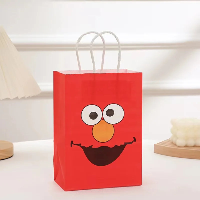Bolsas de regalo de fiesta de Elmo de Barrio Sésamo – Bonitas bolsas de recuerdo de fiesta de cumpleaños para niños, decoraciones de baby shower, empaques de regalo y artículos de celebración