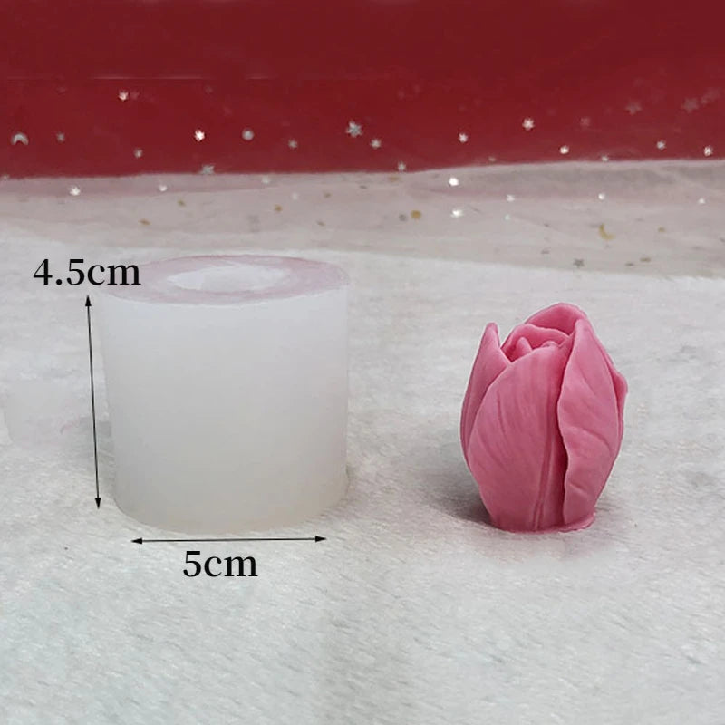 Molde de silicona grande de peonía para velas – Molde floral de rosa 3D para hacer velas, jabón, resina, yeso, hornear pasteles y manualidades de decoración del hogar