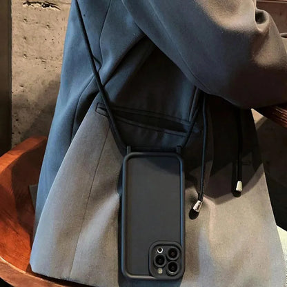 Funda Cruzada para Teléfono con Cordón Ajustable – Cubierta Protectora Suave para iPhone 17, 16, 16E, 15, 14, 13, 12, 11, X, XS, 8 Plus y SE 2022, Funda para Teléfono de Hombro con Manos Libres
