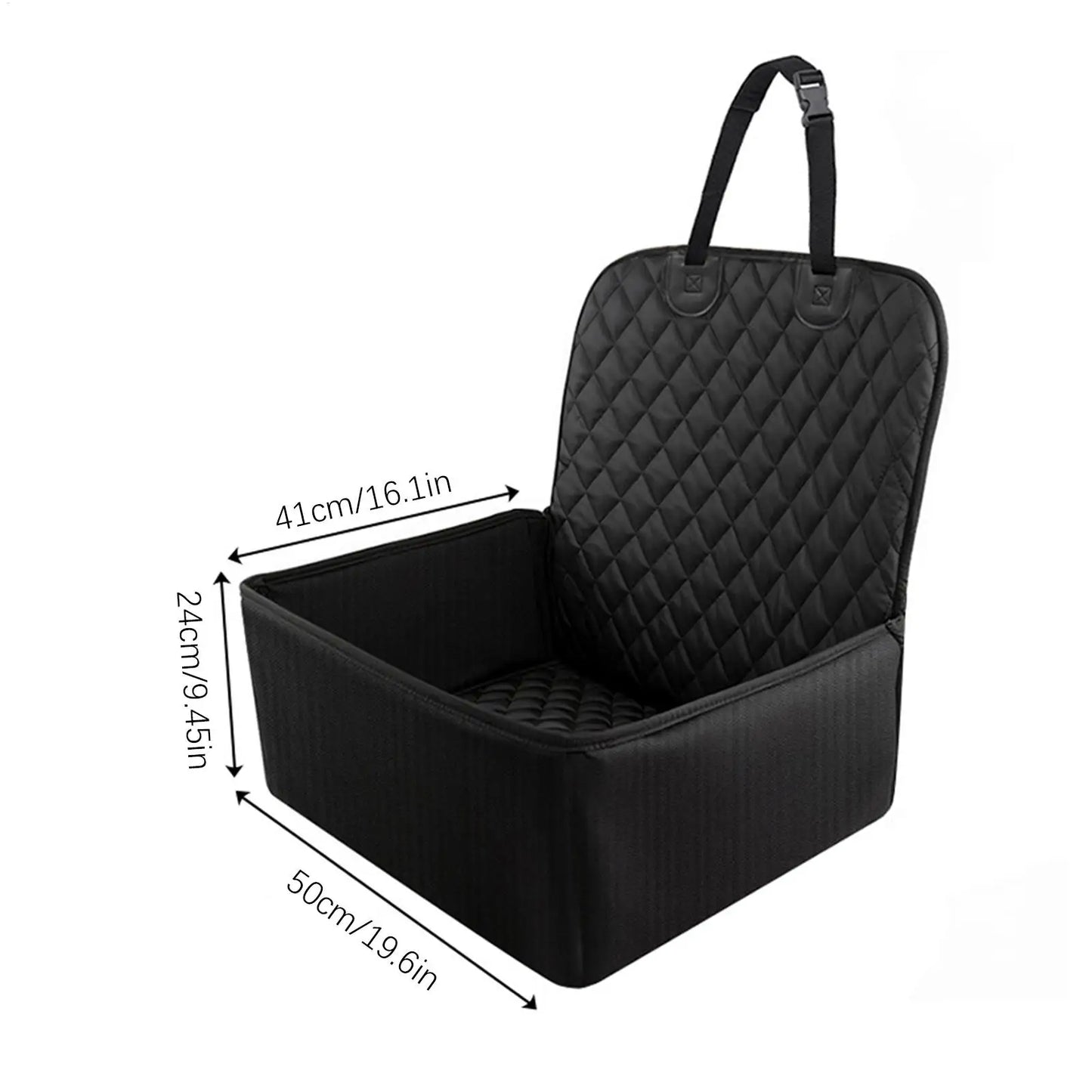 Siège rehausseur de voiture pour chien pour siège avant avec poches de rangement Siège de voyage pour animaux de compagnie pour chiens de petite et moyenne taille