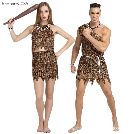 Disfraz de cazador de cosplay | Atuendo unisex de inspiración tribal para Halloween, actuaciones teatrales y juegos de rol en fiestas
