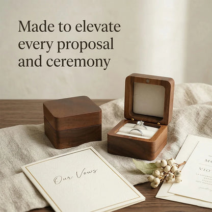 Personalized Wooden Jewelry Box with Custom Engraving for Rings, Earrings, Bracelets, Wedding Proposals & Gift Packaging