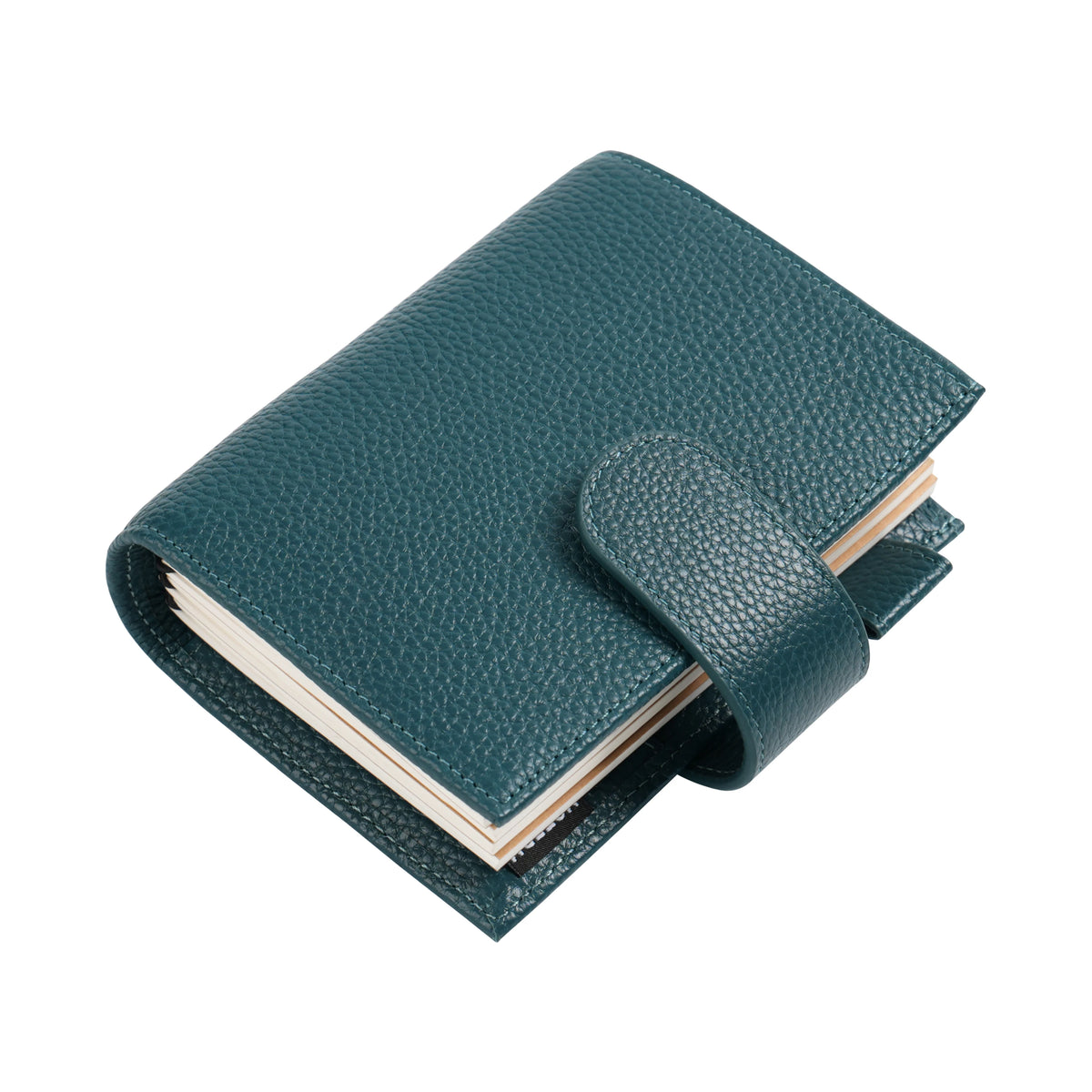 Moterm Passport Size Travel Journal – Genuine Cowhide Pebbled Leather Notebook & Organizer with Double Snap Closure