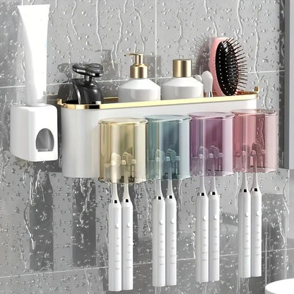 Wall-Mounted Toothbrush Holder – Self-Adhesive Toothbrush Storage Box for Bathroom, Medicine Cabinet & Dorm Room Organization