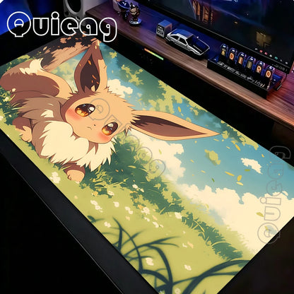 Pokémon Eevee Kawaii Rainbow XXL Mouse Pad – Anime Gaming Desk Mat for Laptop & Office