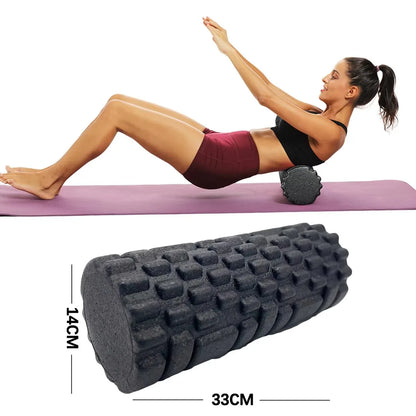 30/33CM Fitness Foam Roller – EPP Yoga Massage Roller for Muscle Recovery, Pilates, Physical Therapy, Gym & Home Exercise Training