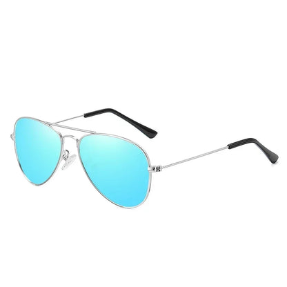 Kids' Polarized Pilot Sunglasses – Classic Metal Frame Children's Eyewear with UV400 Protection for Girls & Outdoor Activities