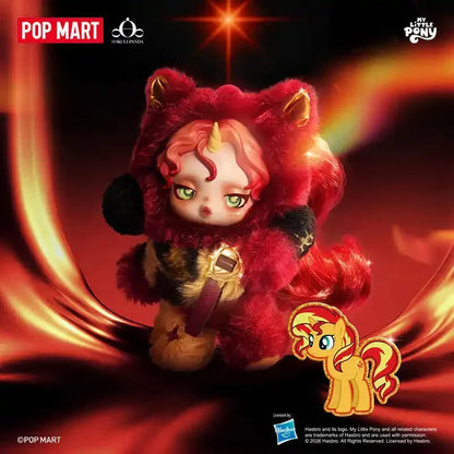 POP MART SKULLPANDA x My Little Pony Series Plush Doll Pendant – Mystery Box Genuine Blind Box Bag Ornament Figurine Toy