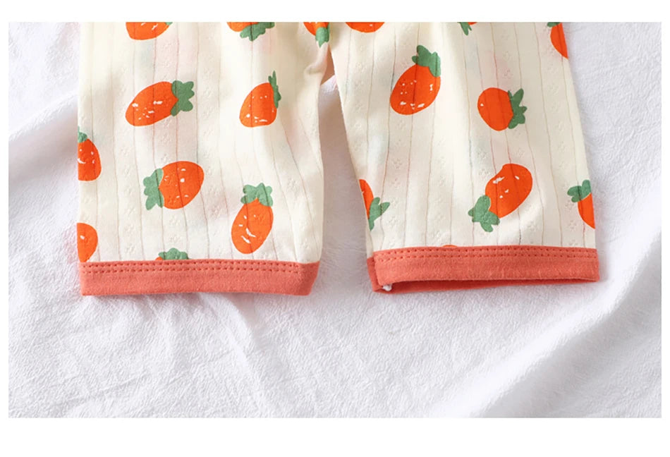 Conjunto de Pijama de Algodón para Niños – Pijama de Manga Larga y Pantalones para Verano en Casa y Habitaciones con Aire Acondicionado
