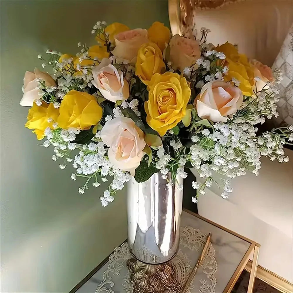 50 Fleurs Artificielles Souffle de Bébé – Gypsophile Fausses Tiges Florales Réalistes pour Bouquets de Mariage, Décoration Nuptiale, Décoration de Maison et Événements