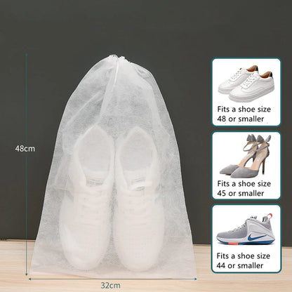 10PCS Shoe Storage Bags – Portable Non-Woven Closet Organizer with Waterproof Design, Travel Shoe & Clothing Storage Pouches