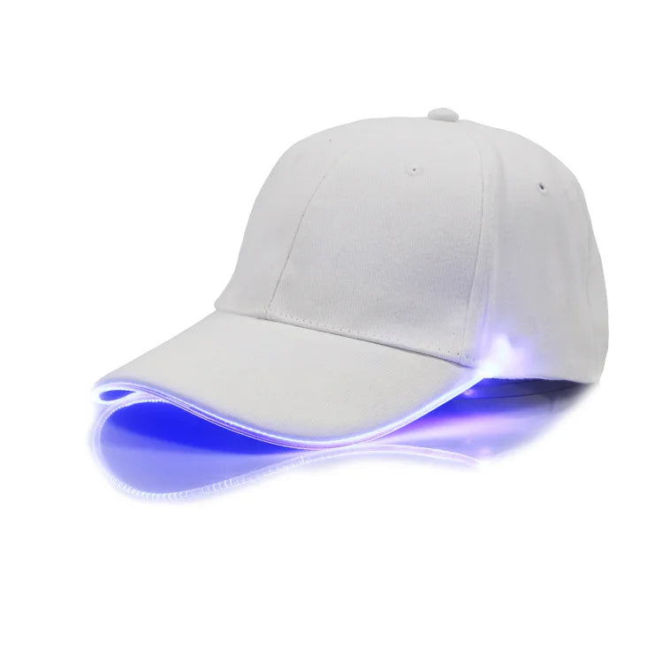Fiber Optic LED Baseball Cap – 7-Color Luminous Light-Up Hat with USB Rechargeable Design for Parties, Performances & EDC