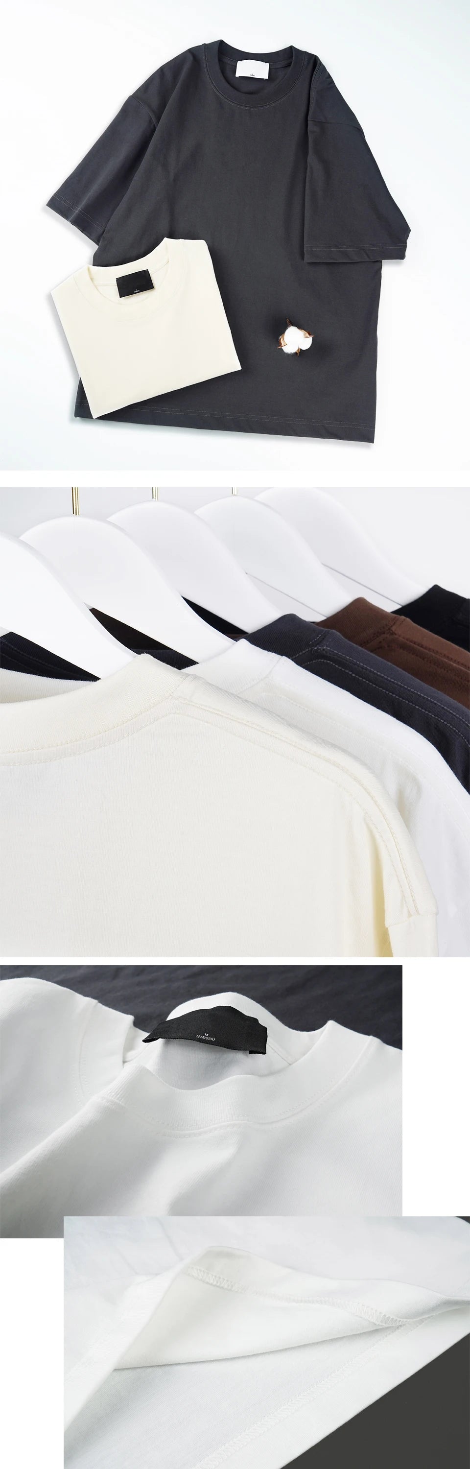WAVLATII T-shirt unisexe oversize marron, décontracté d'été, streetwear coréen, haut basique uni pour femmes et hommes.