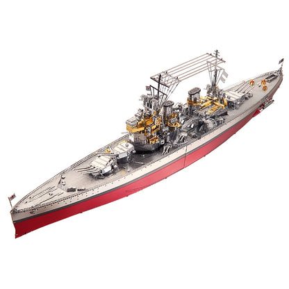 Piececool Kit de Modelo de Acorazado de Metal 3D – HMS Hood y Richelieu, Rompecabezas de Ensamblaje, Juguete Educativo para Adolescentes y Coleccionistas