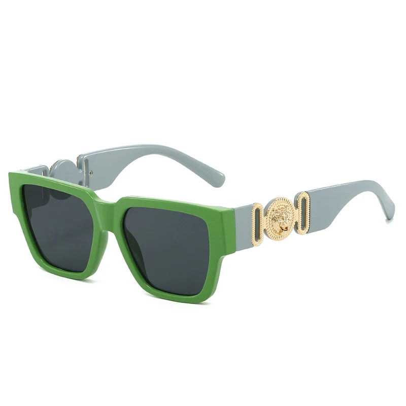 2026 Luxury Designer Sunglasses for Women Men Vintage Square Leopard Print Shades UV400 Outdoor Travel