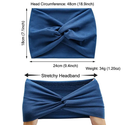 Extra Large Twisted Headband – Thick Wide Turban Hair Wrap for Women | Workout Yoga Fashion Hair Accessories