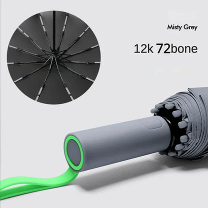 Paraguas Automático Cortavientos de 72 Huesos – Paraguas Grande Plegable para Lluvia con Protección UV para Hombres y Mujeres, Paraguas Impermeable de Alta Resistencia para Exteriores