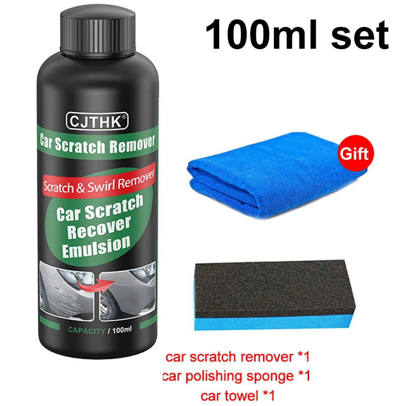 Remueve Arañazos y Pulimento para Coche – Reparador de Pintura, Eliminador de Remolinos y Cera Antirrayaduras