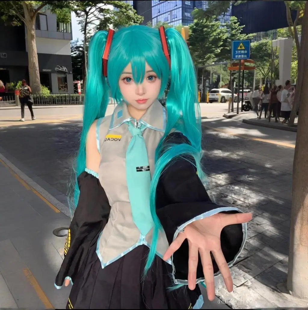 Virtual Idol Cosplay Costume Set – Anime Character Roleplay Suit, Secondary Animation Outfit Complete Set for Halloween, Carnival & Stage Performance