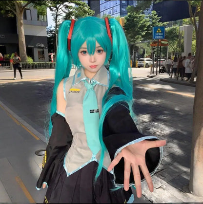 Virtual Idol Cosplay Costume Set – Anime Character Roleplay Suit, Secondary Animation Outfit Complete Set for Halloween, Carnival & Stage Performance