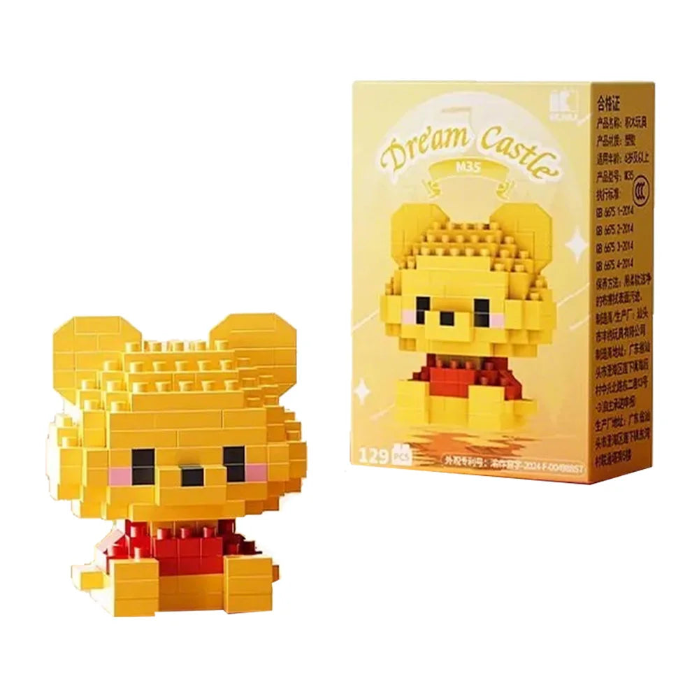 Disney Stitch & LinaBell Building Blocks Set – Cartoon Character Figures, DIY Assembly Bricks & Creative Construction Toy Gift for Kids