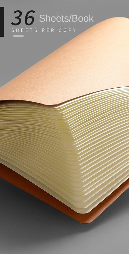 A5 Kraft Cover Notebook – Vintage Blank, Grid & Lined Journal for School & Office