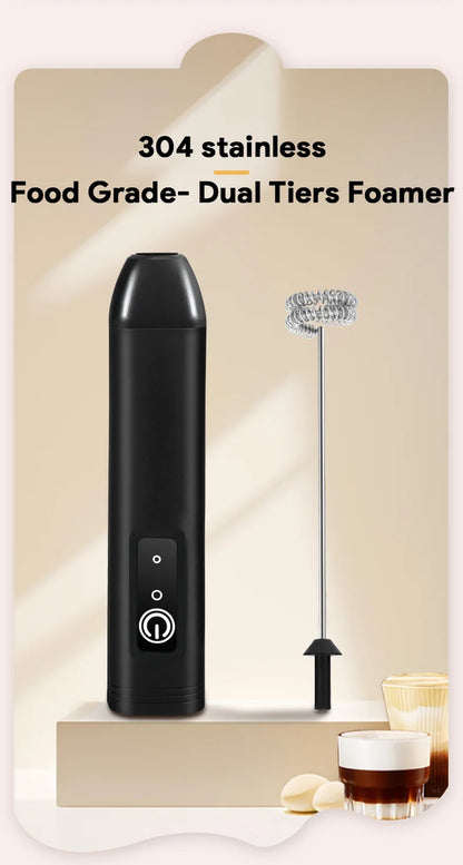USB Rechargeable Milk Frother – 3-Speed Handheld Foam Maker for Coffee, Lattes & Matcha