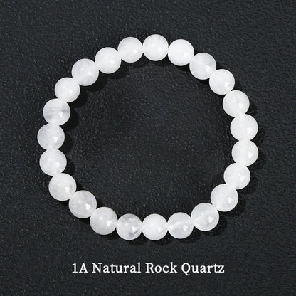 Bracelet en perles de lapis-lazuli naturel, de quartz et d'améthyste – Bijou énergétique de guérison Reiki en cristal pour hommes et femmes
