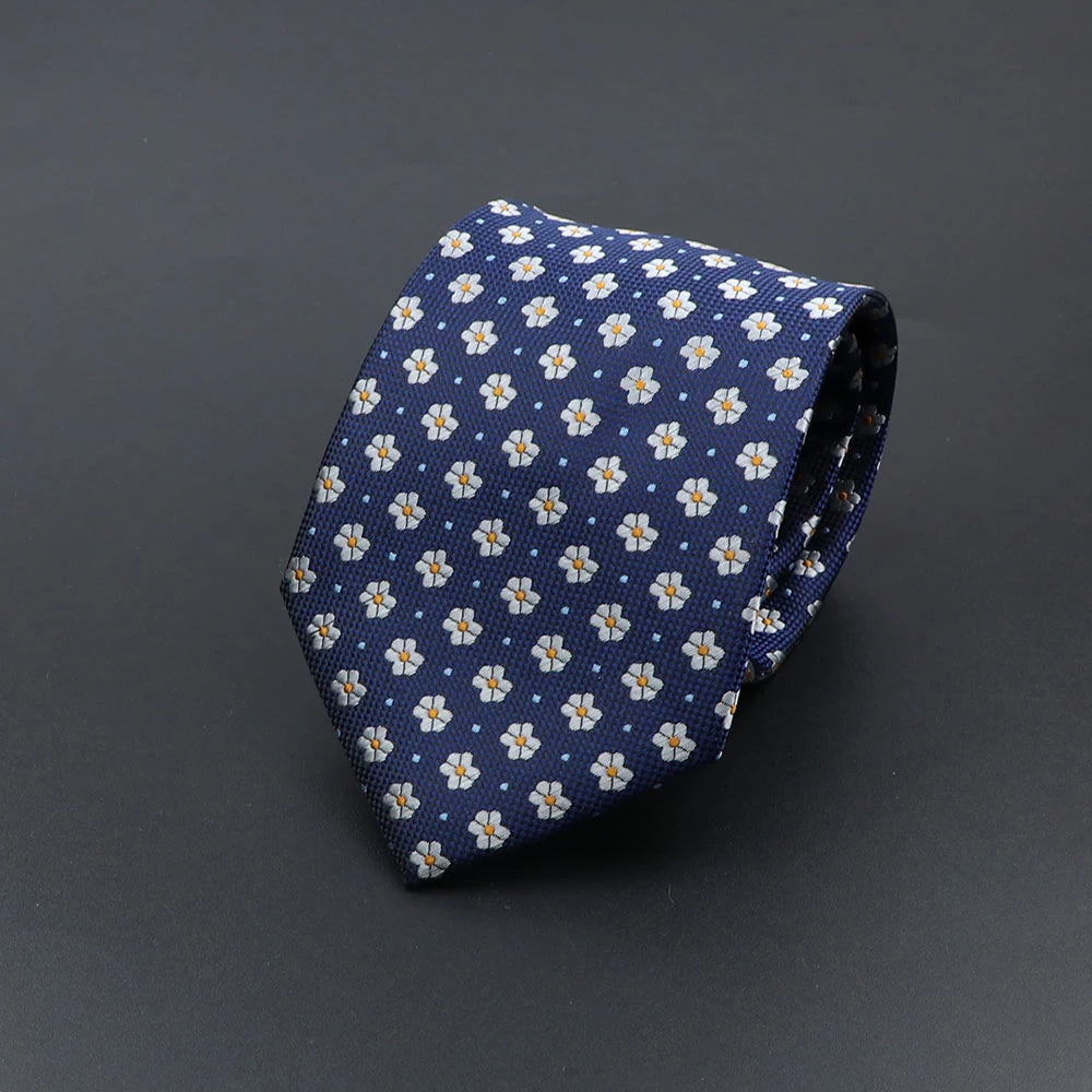 Corbata de hombre de fantasía con perro de dibujos animados, Paisley, rayas y lunares para negocios y bodas