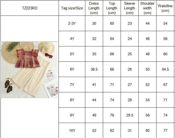 Girls Pink Checkered Two Piece Set – Square Collar Top & Wide Leg Pants Summer Outfit for Kids 3–10 Years