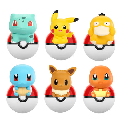 Pokémon Poké Ball Mini Action Figures Set – Pikachu Charmander Bulbasaur Anime Model Toy Gift for Kids