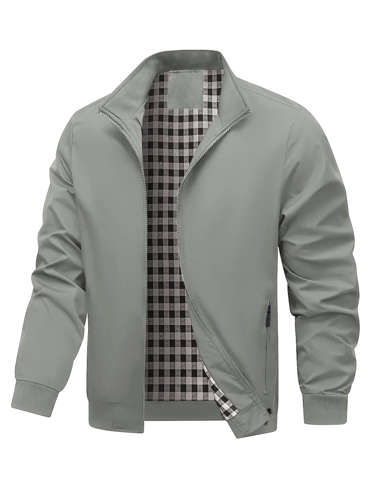 Men’s Plus-Size College-Style Jacket – Trendy Casual Outerwear for Spring & Autumn, Fashionable Everyday Coat