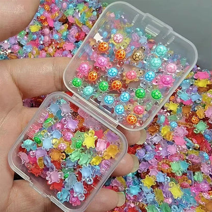100 Piezas Mini Figuritas de Tortuga que Brillan en la Oscuridad – Miniaturas de Tortuga de Resina para Jardines de Hadas, Micropaisajismo, Decoración de Acuarios y Manualidades DIY