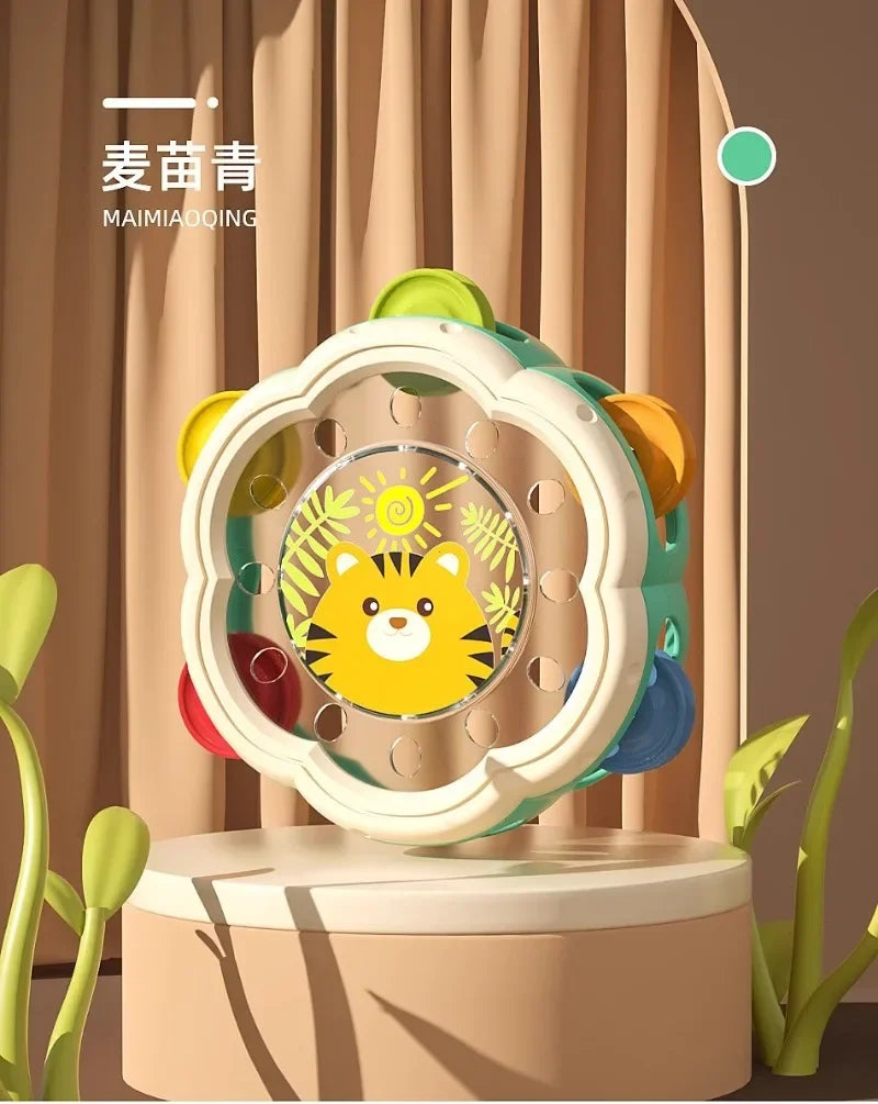 Tambor Musical para Bebés – Instrumento Montessori de Aprendizaje Temprano para Niños de 1 a 3 años, Juguete Musical Interactivo para el Desarrollo Manual, Juego Sensorial y Regalo Educativo
