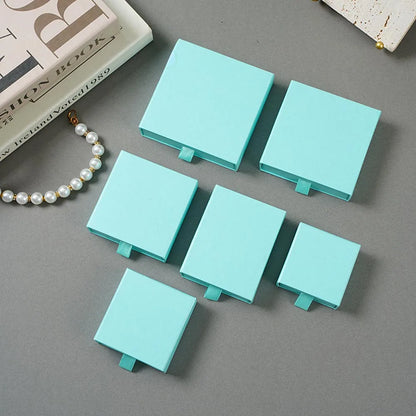 10 Cajas de regalo de joyería de papel para anillos, pendientes, collares, pulseras y empaques de recuerdos de boda