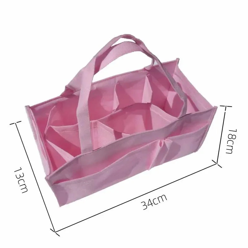 Bolso de pañales de gran capacidad para bebés, portátil, con almacenamiento para biberones y organizador multibolsillos