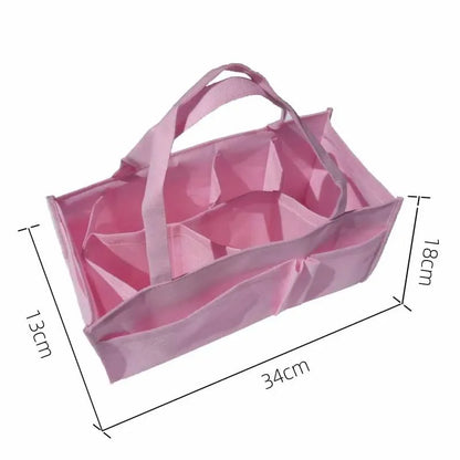 Bolso de pañales de gran capacidad para bebés, portátil, con almacenamiento para biberones y organizador multibolsillos