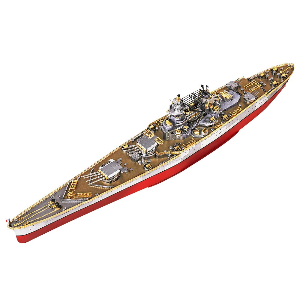 Piececool Kit de Modelo de Acorazado de Metal 3D – HMS Hood y Richelieu, Rompecabezas de Ensamblaje, Juguete Educativo para Adolescentes y Coleccionistas