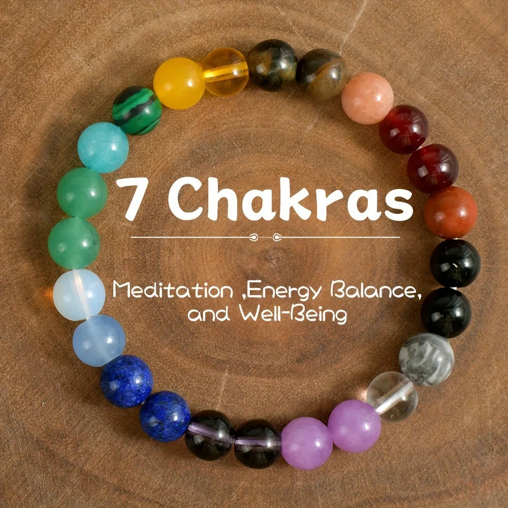 Pulsera de Cuentas de Piedra Natural – Pulsera de Cristal Simbólica para Mujeres y Hombres, Protección Espiritual, Amor Propio y Regalo de Joyería de Moda