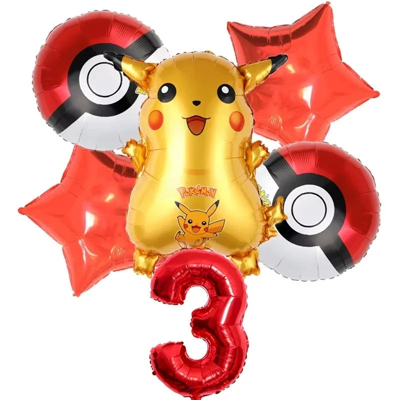 Pokémon Pokéball Birthday Decorations Tableware Set – Paper Plates, Cups & Napkins Party Supplies for Kids, Girls & Boys Birthday Celebration