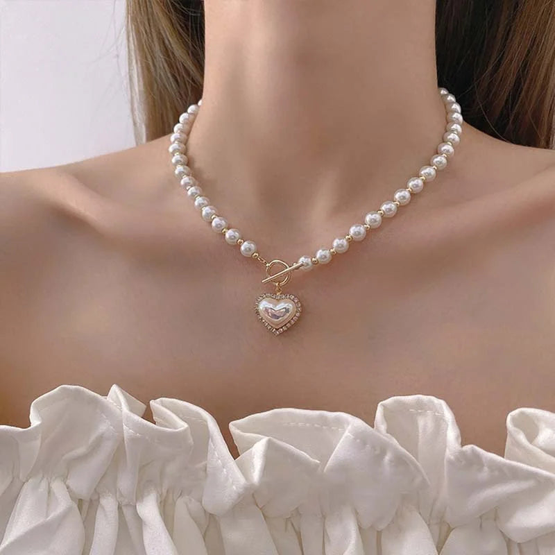 Nuevo collar gargantilla de perlas barrocas para mujer, lujoso, para bodas, fiestas, collar de cuentas de tres capas, torques, regalo de joyería de moda para damas