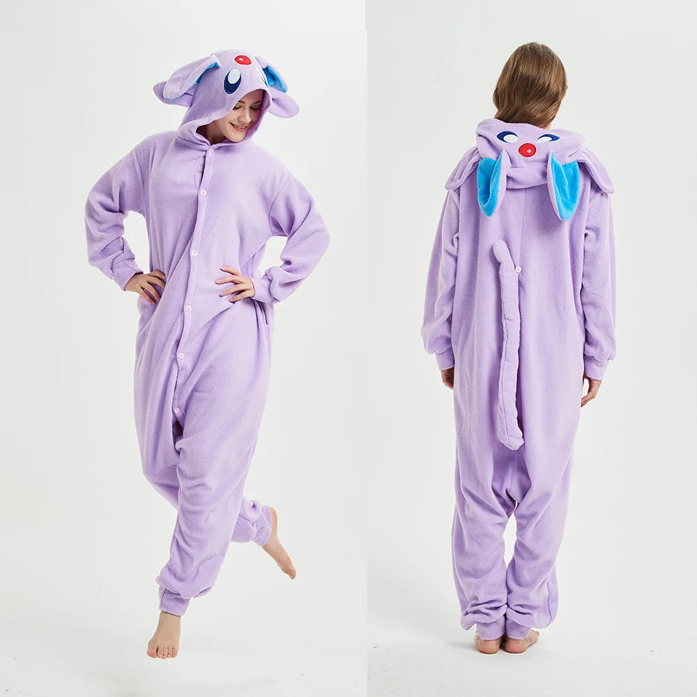 Pokémon Kigurumi Cosplay Onesie – Pikachu, Gengar Anime Jumpsuit for Men & Women (Halloween Party Outfit)
